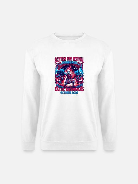 Scottish Fire Festival Edinburgh Celtic Drummers - Unisex Pullover - Weiß