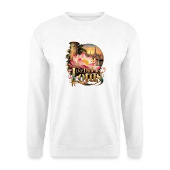 Der Duft des Lotus – Sonnenuntergang - Unisex Pullover - Weiß - Vorne - Alina (178cm) & Michal (187cm)
