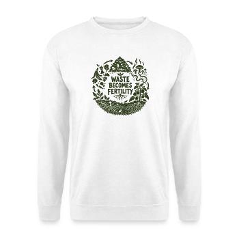 Abfall wird zur Fruchtbarkeit - Unisex Pullover - Weiß - Vorne - Alina (178cm) & Michal (187cm)