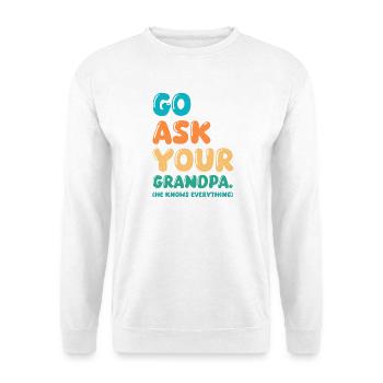 Grandfather Papaw Pop Gramps Granddad Grandpa - Unisex Pullover - Weiß - Vorne - Alina (178cm) & Michal (187cm)