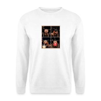 Ameisen Ameise - Unisex Pullover - Weiß - Vorne - Alina (178cm) & Michal (187cm)