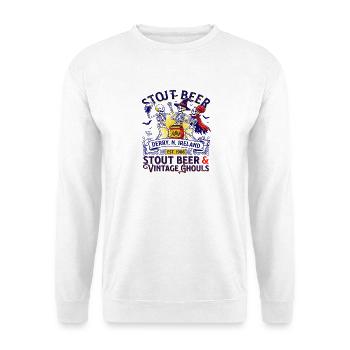 Derry Vintage Stout Beer Dublin Pub Style - Unisex Pullover - Weiß - Vorne - Alina (178cm) & Michal (187cm)