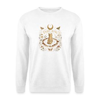 Feenring-pilz-kreis-katze-mond-cottagecore-wald - Unisex Pullover - Weiß - Vorne - Alina (178cm) & Michal (187cm)
