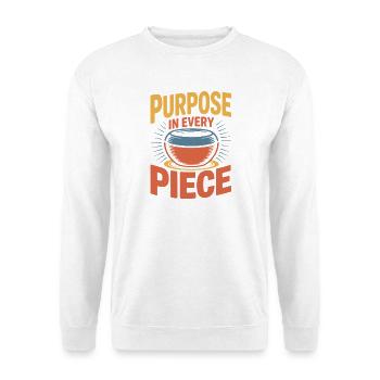 Gifts For Pottery Makers In Every Piece Pottery - Unisex Pullover - Weiß - Vorne - Alina (178cm) & Michal (187cm)