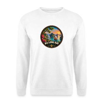 Vietnam Ha Long Bay Sonnenuntergang Urlaub - Unisex Pullover - Weiß - Vorne - Alina (178cm) & Michal (187cm)