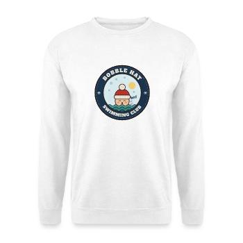 Bobble Hat Schwimmclub, Winter-Wildschwimmen - Unisex Pullover - Weiß - Vorne - Alina (178cm) & Michal (187cm)