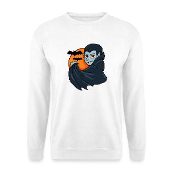 Crimson Night Vampir - Unisex Pullover - Weiß - Vorne - Alina (178cm) & Michal (187cm)