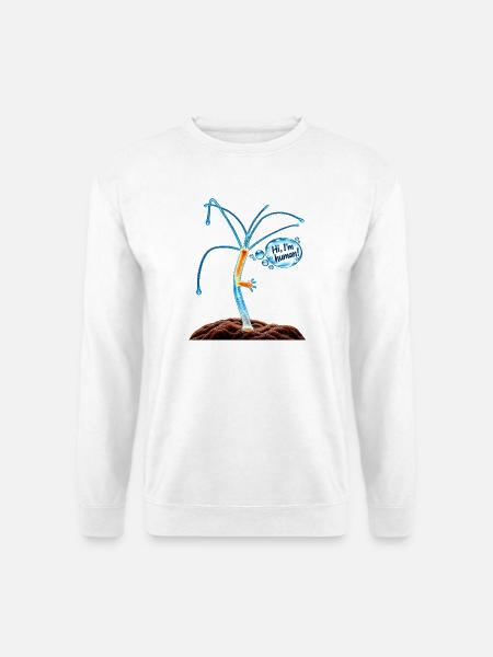 "Hi I'm human" - Unisex Pullover - Weiß