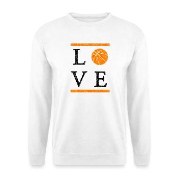Basketball Design Streetball - Unisex Pullover - Weiß - Vorne - Alina (178cm) & Michal (187cm)