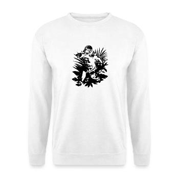Football Spieler - Unisex Pullover - Weiß - Vorne - Alina (178cm) & Michal (187cm)