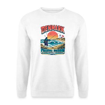 Dänemark Küstenfischen - Unisex Pullover - Weiß - Vorne - Alina (178cm) & Michal (187cm)