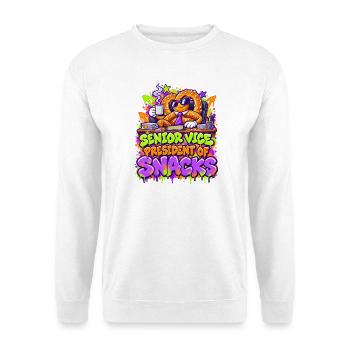 Senior Vice President Snacks - Unisex Pullover - Weiß - Vorne - Alina (178cm) & Michal (187cm)