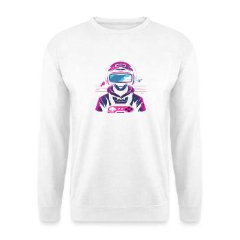 Gaming 90er Jahre - Unisex Pullover - Weiß - Vorne - Alina (178cm) & Michal (187cm)
