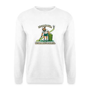 Tennistrainer Tennis Coach Tennis Spruch - Unisex Pullover - Weiß - Vorne - Alina (178cm) & Michal (187cm)