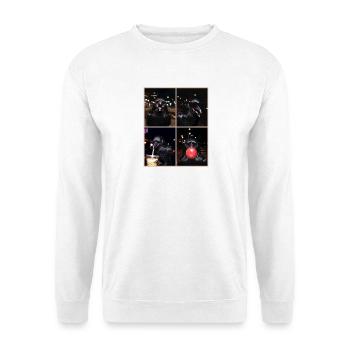 Krähen Krähe - Unisex Pullover - Weiß - Vorne - Alina (178cm) & Michal (187cm)