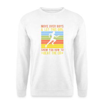 Funny XC Running Runner Gifts Unique Edition - Unisex Pullover - Weiß - Vorne - Alina (178cm) & Michal (187cm)