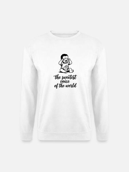 The sweetest Voice of The World Baby Singen Chor - Unisex Pullover - Weiß