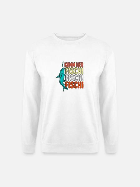 Komm her Fischi Fischi - Unisex Pullover - Weiß