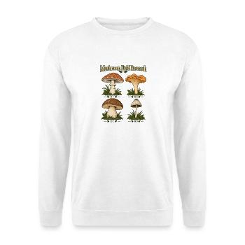 Mushroom Field Research - Unisex Pullover - Weiß - Vorne - Alina (178cm) & Michal (187cm)