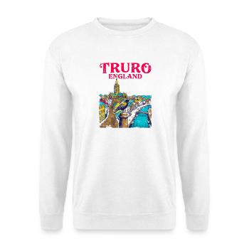 City Truro England Cathedral Scenic Sept 2026 - Unisex Pullover - Weiß - Vorne - Alina (178cm) & Michal (187cm)