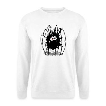 Spinne "Igitte" - Unisex Pullover - Weiß - Vorne - Alina (178cm) & Michal (187cm)