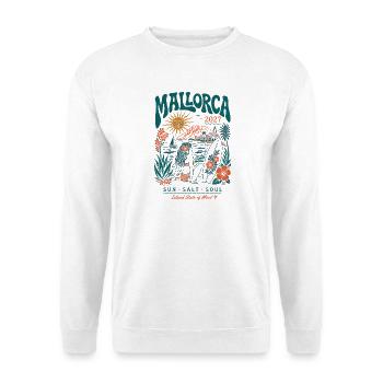 Mallorca Inselzauber 2027 - Unisex Pullover - Weiß - Vorne - Alina (178cm) & Michal (187cm)
