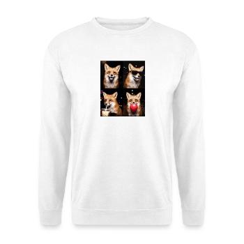 Füchse Fuchs - Unisex Pullover - Weiß - Vorne - Alina (178cm) & Michal (187cm)