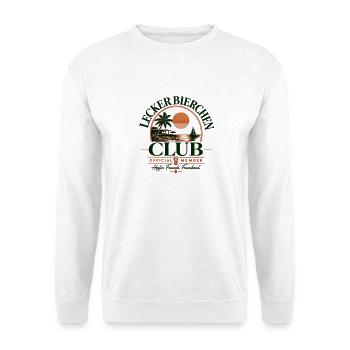 Tropischer Retro Club Tee - Unisex Pullover - Weiß - Vorne - Alina (178cm) & Michal (187cm)