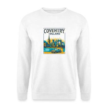 City Coventry England Transport Museum Heritage - Unisex Pullover - Weiß - Vorne - Alina (178cm) & Michal (187cm)