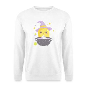 Zitrone am Zauberkessel - Unisex Pullover - Weiß - Vorne - Alina (178cm) & Michal (187cm)