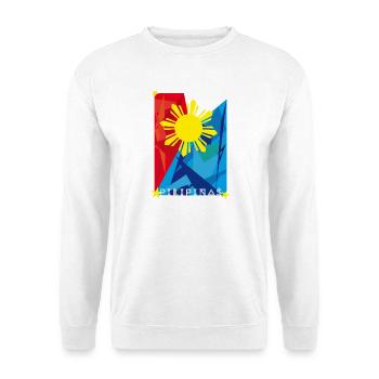 Philippinen Sonnenflagge Filipino Pride - Unisex Pullover - Weiß - Vorne - Alina (178cm) & Michal (187cm)