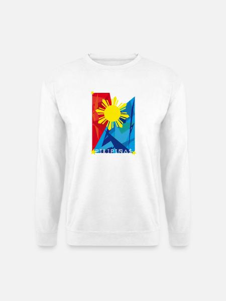 Philippinen Sonnenflagge Filipino Pride - Unisex Pullover - Weiß