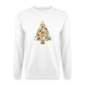 Gourmet Weihnachtsbaum - Unisex Pullover - Weiß - Vorne - Alina (178cm) & Michal (187cm)