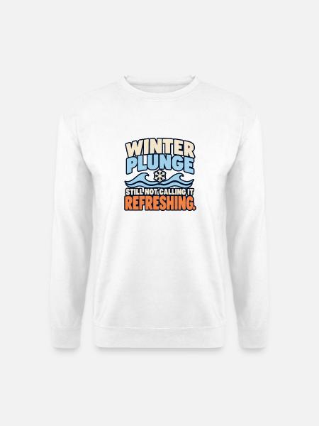 Winter Sprung Kaltwasser-challenge Schwimmfinisher - Unisex Pullover - Weiß