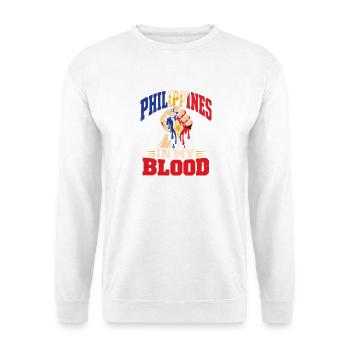 Philippinische Wurzeln Amerikanische Heimat - Unisex Pullover - Weiß - Vorne - Alina (178cm) & Michal (187cm)