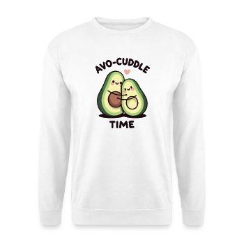Avo-Kuschelzeit - Unisex Pullover - Weiß - Vorne - Alina (178cm) & Michal (187cm)