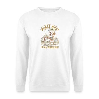 Dackel Woast Wos Is Ma Wuaschd Bayerischer Hunde - Unisex Pullover - Weiß - Vorne - Alina (178cm) & Michal (187cm)