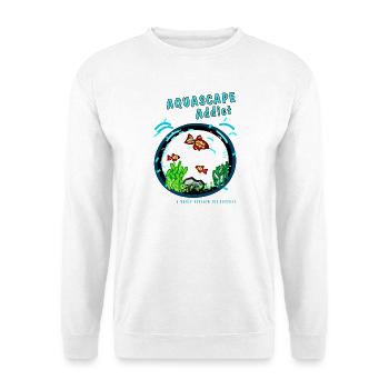 AQUASCAPE Addict - Unisex Pullover - Weiß - Vorne - Alina (178cm) & Michal (187cm)