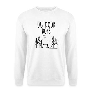 Outdoor Boys - Unisex Pullover - Weiß - Vorne - Alina (178cm) & Michal (187cm)
