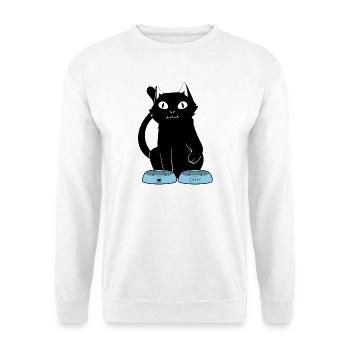 Personal Cat - Unisex Pullover - Weiß - Vorne - Alina (178cm) & Michal (187cm)