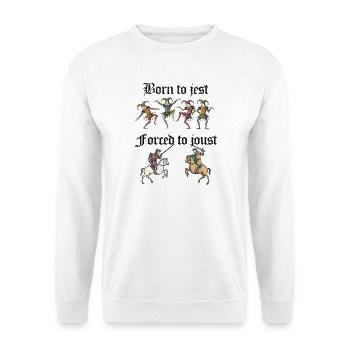 Scherz und Turrspiel - Unisex Pullover - Weiß - Vorne - Alina (178cm) & Michal (187cm)
