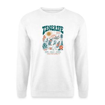 Tenerife Inselreise Surf 2027 - Unisex Pullover - Weiß - Vorne - Alina (178cm) & Michal (187cm)