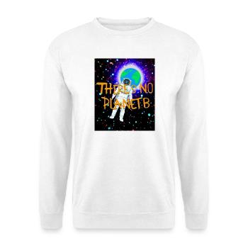 Astronaut im All – Kein Plan B - Unisex Pullover - Weiß - Vorne - Alina (178cm) & Michal (187cm)