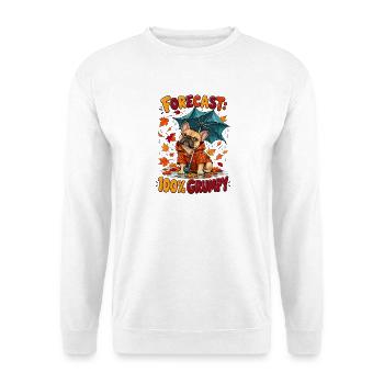  Forecast 100 Prozent Grumpy Französische - Unisex Pullover - Weiß - Vorne - Alina (178cm) & Michal (187cm)