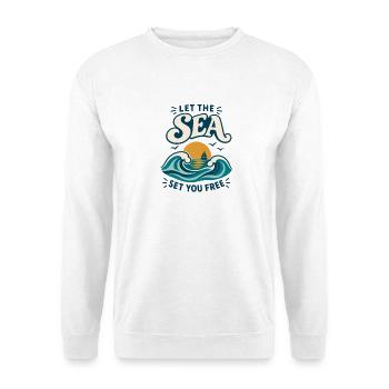 Segelsegler Ozean-Segelboot-Besitzer Yacht-Kunst - Unisex Pullover - Weiß - Vorne - Alina (178cm) & Michal (187cm)