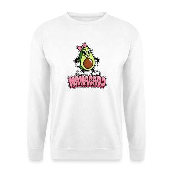 Mamacado - lustige Avocado für Mama - Unisex Pullover - Weiß - Vorne - Alina (178cm) & Michal (187cm)