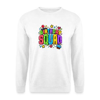 Birthday Squad Gaming Videospieler Gaming - Unisex Pullover - Weiß - Vorne - Alina (178cm) & Michal (187cm)