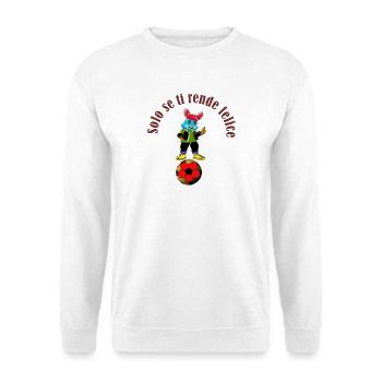 Blue Rabbit Fußballspieler - Unisex Pullover - Weiß - Vorne - Alina (178cm) & Michal (187cm)