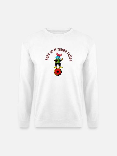 Blue Rabbit Fußballspieler - Unisex Pullover - Weiß