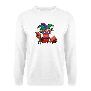 Mardi Gras Krebs - Unisex Pullover - Weiß - Vorne - Alina (178cm) & Michal (187cm)
